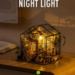 Rolife DIY Miniature Greenhouse Kit with Furniture for Adults, Halloween/Christmas Decorations - Cathy's Greenhouse