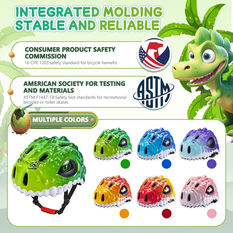 Toddler/Kids Bike Helmet Set with Adjustable Helmet and Protective Gear for Boys and Girls