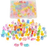 Mini Resin Ducks Tiny Animals Various Small Animals Dog, Rabbit, Turtle, Chick, Bird Glow in The Dark for Garden Micro Landscape Potted Dollhouse Decor（Random Style）
