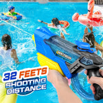 4 Pack Water Guns for Kids and Adult, Long Range 600ML Water Squirter, Colorful Super Blaster Soaker with Clear Visible Water Tank, Swimming Pool Summer Beach Outdoor Fighting Toys