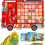 PUTSKA Potty Training Chart Toddler Boys, 35 Stickers, Crown, Firefighter