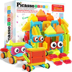PicassoTiles 120pcs Hedgehog Interlocking Building Blocks for Preschool and Kindergarten