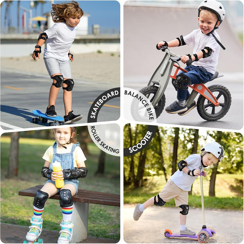 BOSONER Kids/Youth Knee Pad Elbow Pads Guards Protective Gear Set, Multifunctional, Adjustable, Comfortable, Lightweight