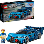 Build the iconic LEGO Speed Champions Bugatti Vision Gran Turismo Hyper Sports Car, a legendary ride for kids aged 9+, with a Bugatti driver minifigure.