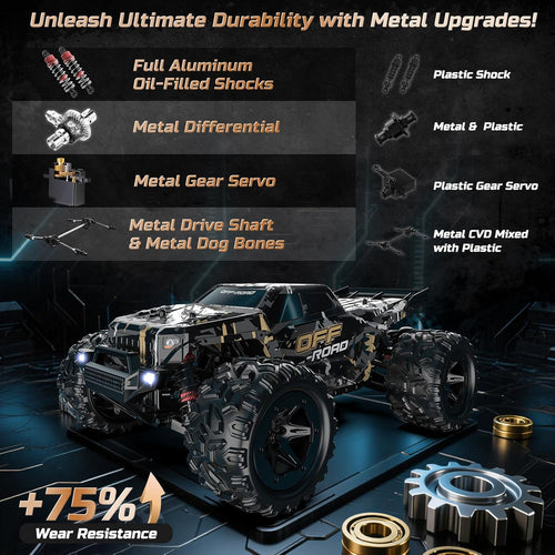 DEERC 9309E 40KPH 4WD Electric Off-Road RC Monster Truck for Adults and Kids with 2.4Ghz Remote