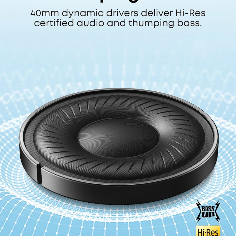 Soundcore by Anker Q20i Hybrid Active Noise Cancelling Headphones, White | Over-Ear, Bluetooth, 40H ANC Playtime, Hi-Res Audio, Big Bass, Transparency Mode, Customize via App, Travel, Home, Office