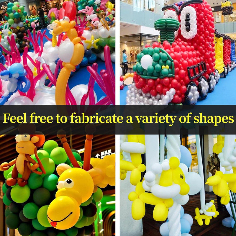 Premium 100-Pack Clear Latex Balloons for Balloon Art and Party Decorations
