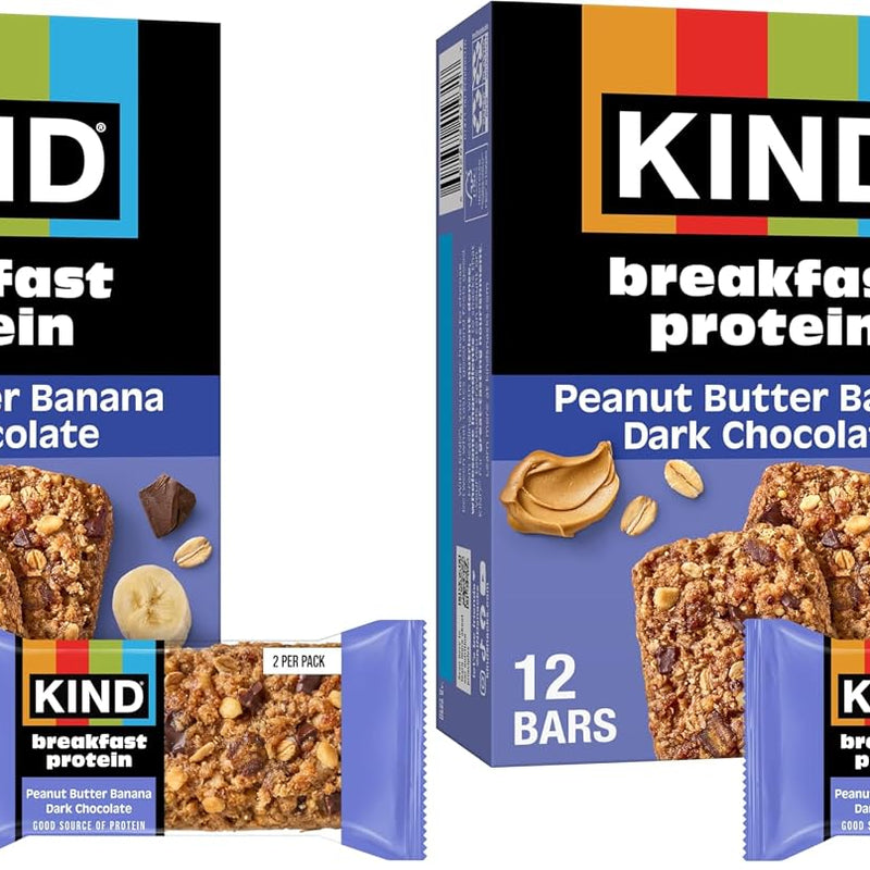 KIND PB Banana Dark Choc Protein Breakfast Bar 6 Count, 10.58 OZ