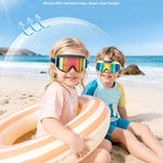 Aegend Kids Swim Goggles 2 Pack – Large Frame Anti Fog Soft Silicone Leak Proof UV Protection for Boys Girls Age 3-15