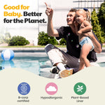 DYPER Baby Swim Diapers Size Medium (20-31 lbs), 19 Count | Disposable Swim Pants | Plant-Based, Hypoallergenic & Fragrance Free | Won't Swell in Water | for Pool, Beach, Swim Lessons & Water Play