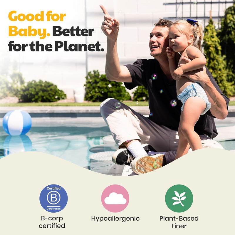 DYPER Baby Swim Diapers Size Medium (20-31 lbs), 19 Count | Disposable Swim Pants | Plant-Based, Hypoallergenic & Fragrance Free | Won't Swell in Water | for Pool, Beach, Swim Lessons & Water Play