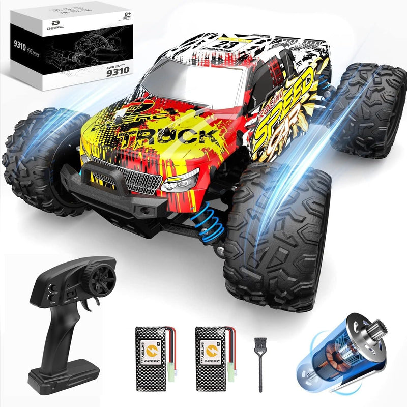 DEERC 9309E 40KPH 4WD Electric Off-Road RC Monster Truck for Adults and Kids with 2.4Ghz Remote