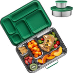AOHEA Stainless Steel Bento Box Kids, Kids Metal Bento Lunch Box BPA Free Lunch Box Containers 304 Stainless Steel Bento Box for School and Office(Bule)