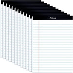 Alitte Legal Notepads 8.5 x 11, Pack of 12 - Perforated Wide Ruled Writing Pad - Premium Thick Paper, No Ink Bleeding - Blank Legal Pads For Home, Office, School, Business - 50 Sheets Per Notebook