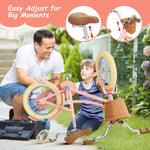 12-20 inch girls' bike with training wheels, pink, adjustable seat & handlebars, sturdy brakes & durable tires