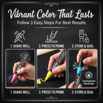 Loddie Doddie Chalk Markers - Pack of 24, 6mm Reversible Tips - Liquid Chalk Pens for Glass Surfaces & Windows - Erasable Pens for Chalkboard Calendar - Non-Toxic Chalkboard Markers