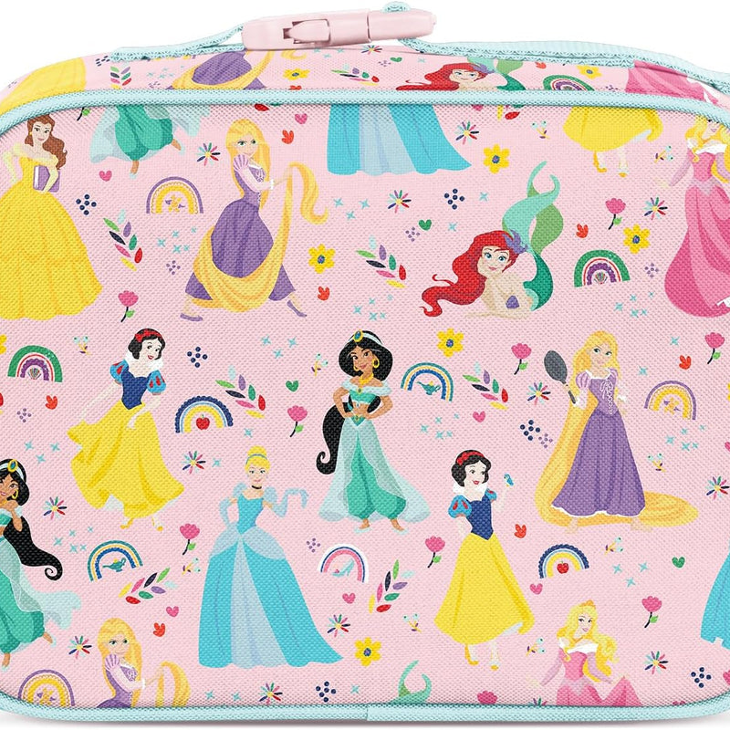 Simple Modern Disney Kids Lunch Box for School | Reusable Insulated Lunch Bag for Toddler, Girl, and Boy | Meal Containers with Exterior & Interior Pockets | Hadley Collection | Princess Rainbows