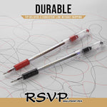 Pentel RSVP Ballpoint Pen, Fine Line, (0.7mm), Black Ink (BK90-A) (Pack of 1, 12 Count Total)