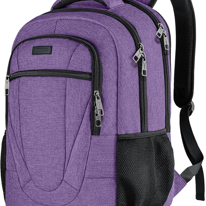 BIKROD Travel Laptop Backpack, 17 Inch Extra Large School Backpacks for Teen Boys and Girls, Black Water Resistant Women Back Pack, Business Men Sturdy Computer Bag