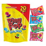 Ring Pop Lollipops - Bulk Candy Individually Wrapped Suckers Variety | Party Pack- 20 Count w/Assorted Flavors - Hard Candy for Party Favors, Kids & Goodie Bag Stuffers 0.63 Pounds