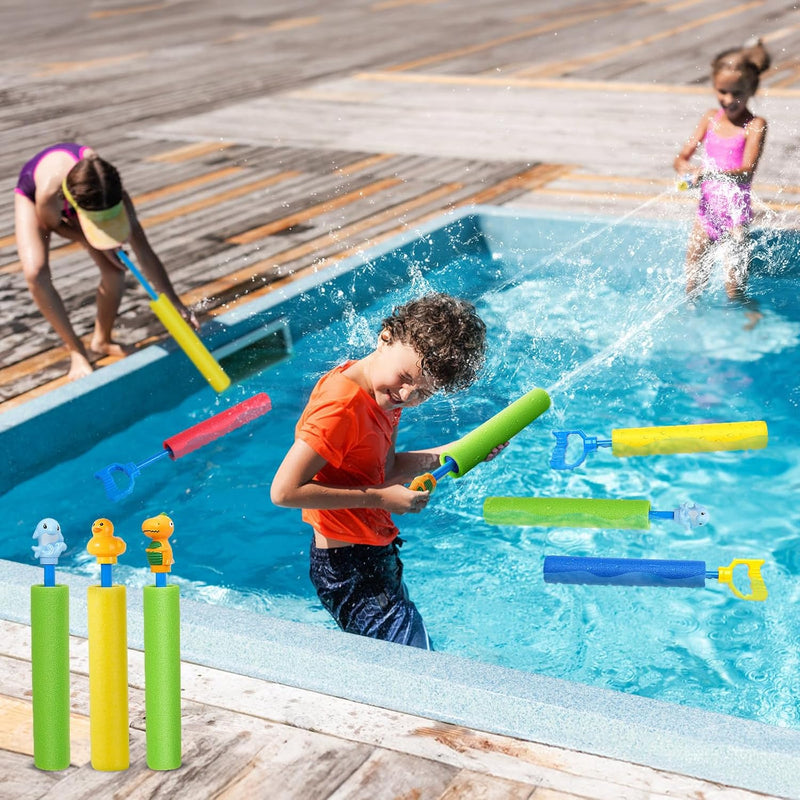 LQYoyz Water Gun, 6 Pack Super Water Soaker Blaster Squirt Guns | Water Guns for Kids, 40 ft Range, Pool Toys for Swimming Pool, Beach, Summer Party & Outdoor Water Games