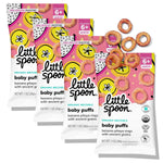 Little Spoon Blueberry Carrot Meltable Baby Wheels, 1 Oz Bag, 4 Pack | Organic Corn, Quinoa & Sorghum, No Added Sugar Snacks, Encourages Self-Feeding, For Babies 6+ Months