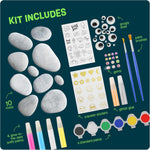 Dan&Darci kids' rock painting kit with glow-in-the-dark paints for creative art toys, ages 6-12.