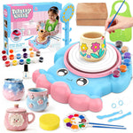 Pottery Wheel for Kids, Unicorn Craft Kit Arts and Crafts for Kid Ages 6-12 | Complete Pottery Painting Kit with Clay, Art Supplies Kids Toys Girls Birthday Christmas Gift for 6 7 8 9 10 11 12+, Purple