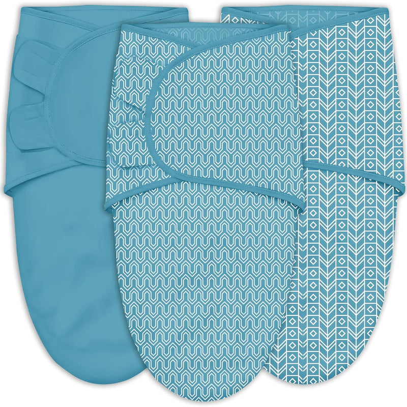 SWEET DOLPHIN 3-Pack Baby Swaddle Sleep Sacks - Newborn Swaddle Blanket with Soft Cotton - Ergonomic Wrap for Boys and Girls, 0-3 Months, Grey