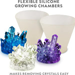 National Geographic Mega Crystal Growing Kit for Kids - Grow 6 Crystals with Light-Up Stand, Science Experiments for Kids aged 8-12