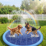 Raxurt Non-Slip Splash Pad for Kids and Dog, 67'' Splash Pad Thicken 0.58mm for Kids Ages 4-8 Toddler Baby Splash Sprinkler Pad Dog Pool Summer Outdoor Water Toys for Boys Girls