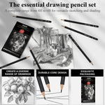 Aenir Sketch Pencils for Drawing, Set of 12 Drawing Pencils for Sketching Medium (6B - 4H), Artist Graphite Pencils, Sketch Set for Artists for Sketching Supplies, Art Supplies.