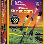 National Geographic Air Rocket Toy – LED Rocket Launcher for Kids with LED Lights and Foam Tipped Rockets
