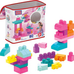 MEGA BLOKS First Builders Toddler Blocks Set - 80 Pieces, Big Bag, Ages 1+, Blue