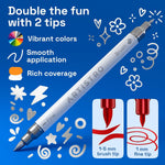 ARTISTRO 24 Metallic Acrylic Paint Markers - Paint Pens for Drawing - For Fabric, Rock, Glass, Wood, Molds - Arts & Crafts Gift for Adults, Teens, Kids, Classroom Must Haves & School Supplies