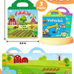 Walenced Reusable Sticker Book for Toddlers, Stickers for Kids, Toddler Toy | Toddler Craft Activities, Toddler Travel Toys, Boy Girl Birthday Gifts, Airplane Travel & Road Trip Essentials Kids