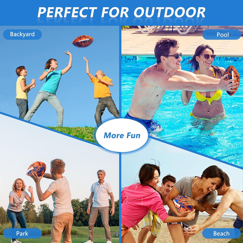 Jasonwell Waterproof Football Pool Toys - Strong Grip Soft Football for All-Weather Play Pool Games Beach Toys Water Footballs Outdoor Sports Toy Christmas Birthday Gifts for Kids Boys Teens Adults