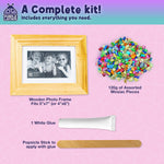 Mother of Pearl DIY Mosaic Photo Frame Craft Kit for Girls Ages 8-12 | Make-your-own Activity, Summer Projects, Tween Gift, 9 Year Old Birthday Present, Creative STEAM Activity