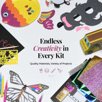 20 Arts & Crafts Kit for Kids, All-Inclusive, No Mess Craft Kits & Supplies for Boys & Girls – DIY Creative Activity, Easy Step-by-Step Guide, Individually Packaged Crafts, Christmas Gift, Travel Gift