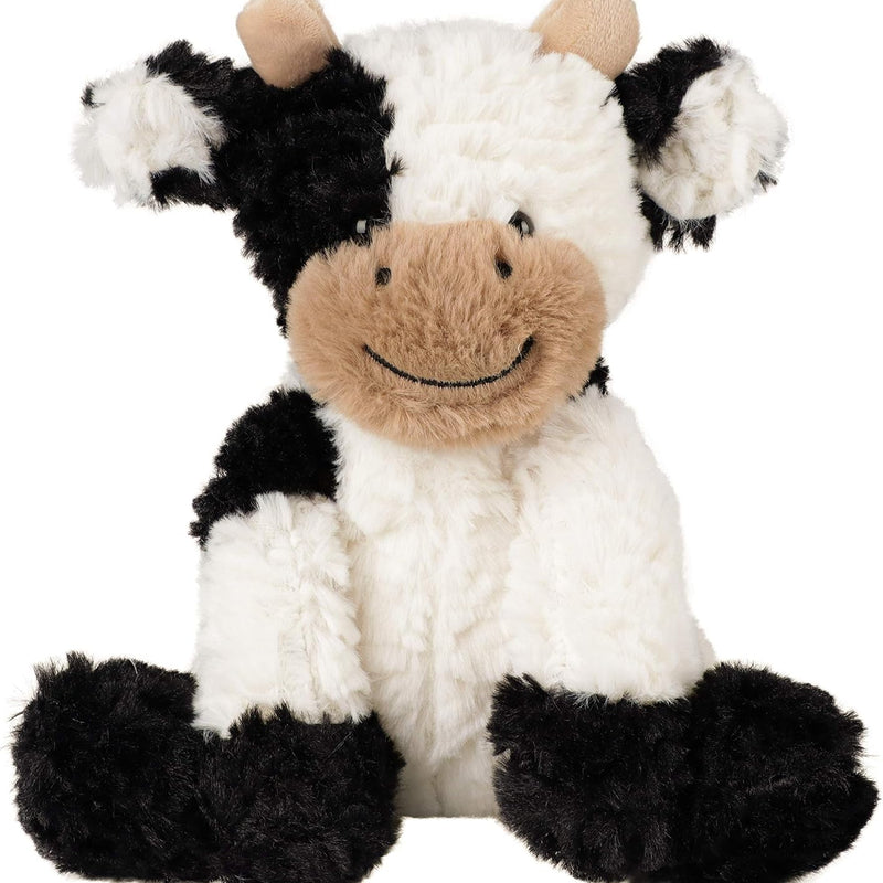 Hopearl Adorable Cow Plush Toy Floppy Dairy Cattle Soft Kawaii Cow Stuffed Animal Cute Birthday Holiday Gift for Boys Girls Kids Toddlers, 9''