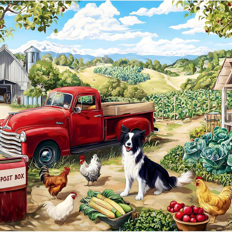 500 piece retro style jigsaw puzzles for adults, perfect for car and food station enthusiasts
