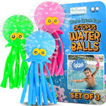 ArtCreativity Pool Toys for Toddlers 1-3, Splash Sports Balls Water Toys, 3 Different Athletic Water Ball Designs Include Football, Basketball & Soccer Ball, Spongy Pool & Bath Toys for Kids Ages 4-8