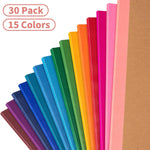 30 Pack Lined Notebook Journals Bulk, A5 College Ruled Composition Notebook, 8.3”x 5.5”,Kraft Cover with Rainbow Spines, 15 Colors 60 Pages for School Office Travel