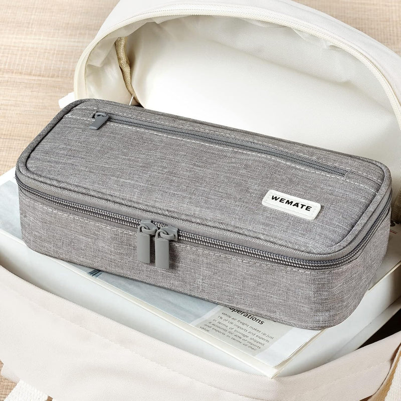 WEMATE Pencil Case, Large Storage Organizer, Makeup Bag, Teacher Must - have, Big Pencil Pouch, Marker Case for College