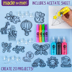 Made By Me Create Your Own Window Art, Paint Your Own Suncatchers, DIY Arts & Crafts Idea, Craft Kits for Kids, Crafts for Kids & Toddlers, Toddler Arts and Crafts