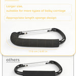 Stroller Hooks, 6.3" Large Stroller Clip, 2 Pack Stroller Hooks for Hanging Bags and Shopping, Stroller Accessories for Mommy, Large Carabiner