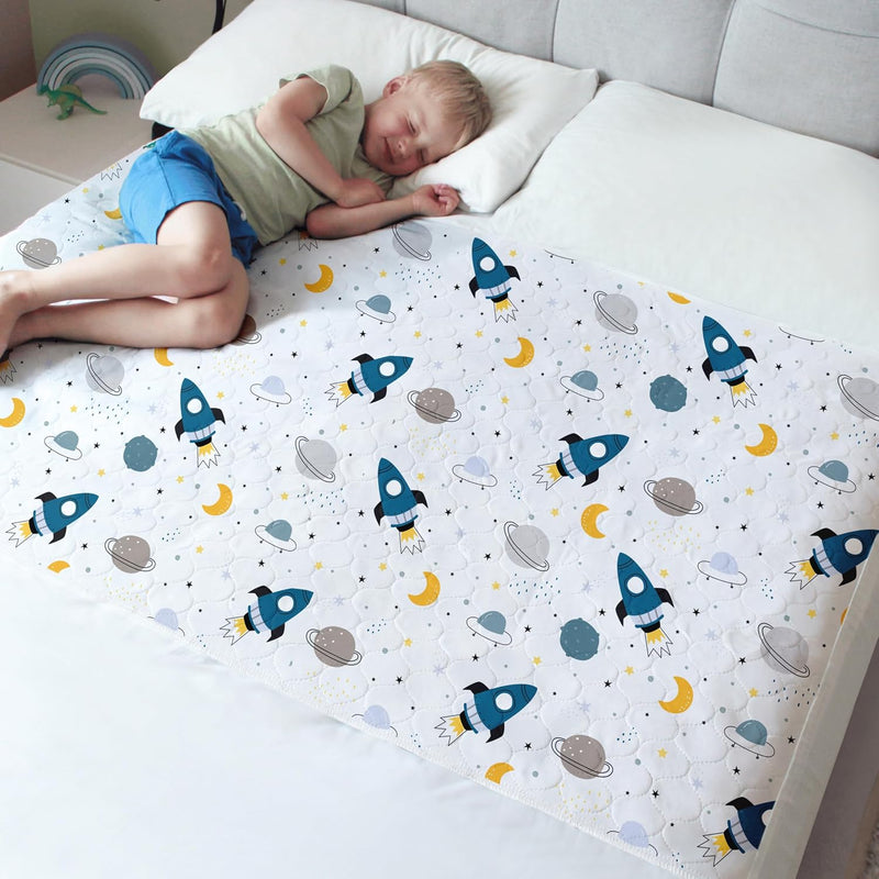 Hygge Sheets® Potty Training Pee Pads for Kids, Toddlers - 100% Waterproof, Non Slip Bed Wetting Pad for Twin Beds - Washable, Reusable Mattress & Sheet Protector - Dinosaur