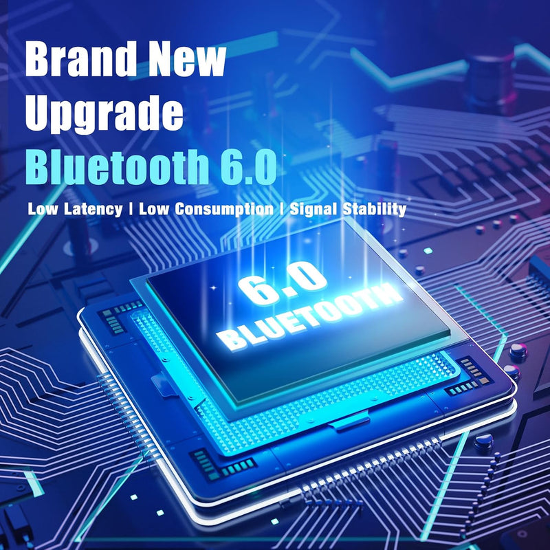 BERIBES Bluetooth Headphones Over Ear, 65H Playtime and 6 EQ Music Modes Wireless Headphones with Microphone, HiFi Stereo Foldable Lightweight Headset, Deep Bass for Home Office Cellphone PC Ect.