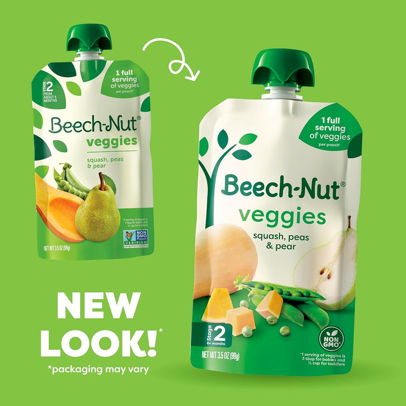Beech-Nut Baby Food Pouch Variety Pack, Farmer's Favorites, 18 Pouches