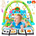 UMIKU Baby Gym Play Mats Baby Tummy Time Mat Musical Activity Center for Newborn Infant Piano Babies Play Mat Music & Light Newborn Infant Gifts for Babies 0-3 6 9 12 Months Dinosaur Style